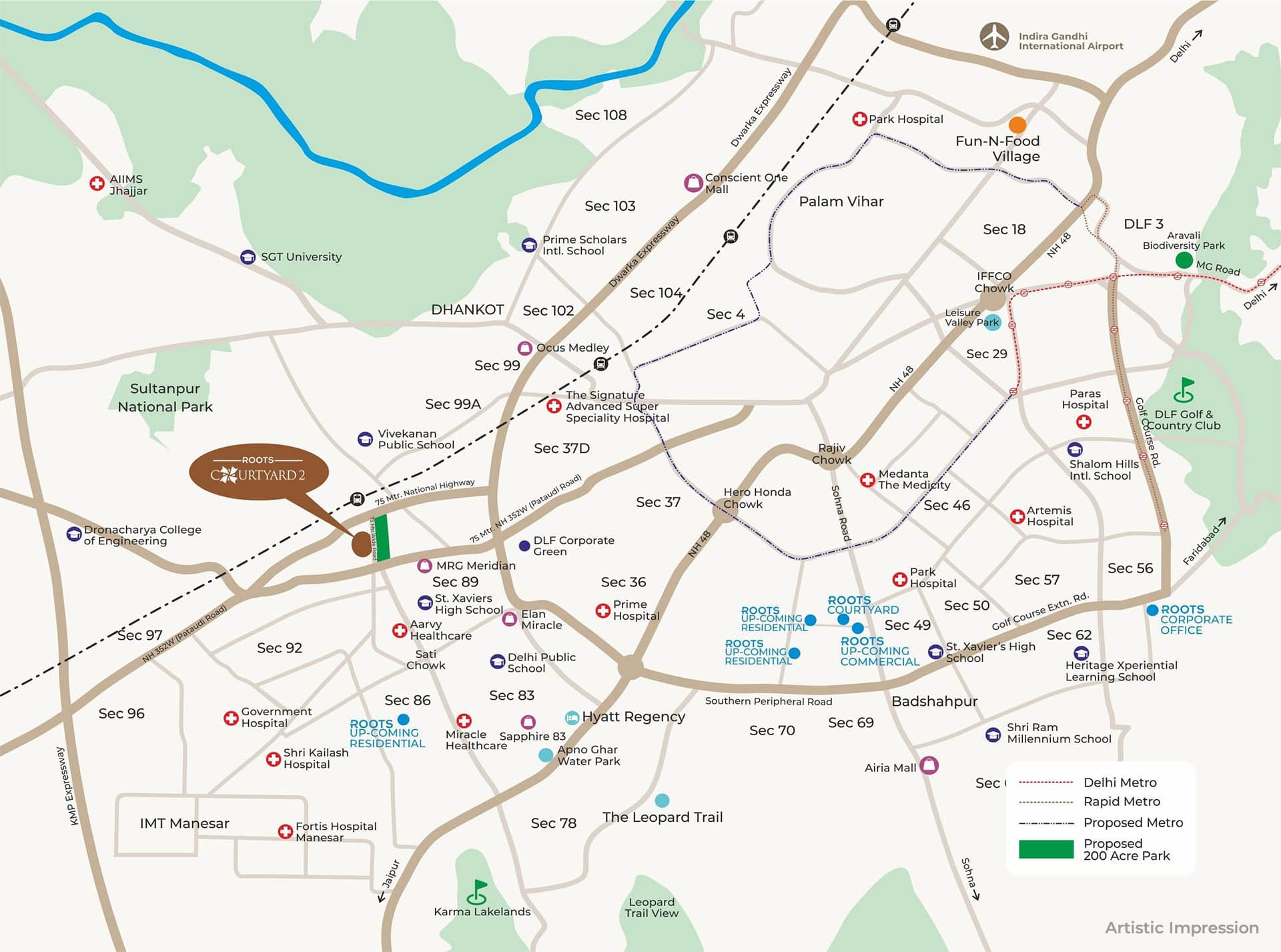 Roots Courtyard 2 Location Map